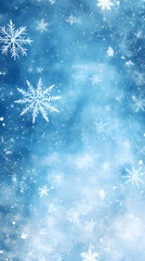 smart phone winter wallpaper, blue background with snowflakes