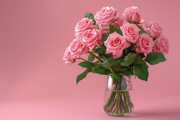 bouquet of pink roses