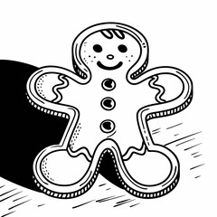 black and white illustration