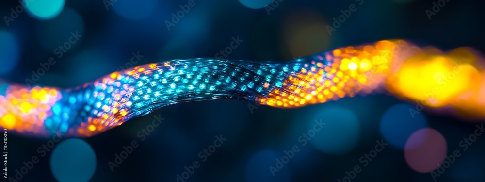 Poster Twisted glowing string.