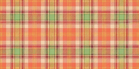 Fototapeta premium Seamless Plaid Fabric, Bokeh Effect, Manufacture Check, Light & Papaya Whip