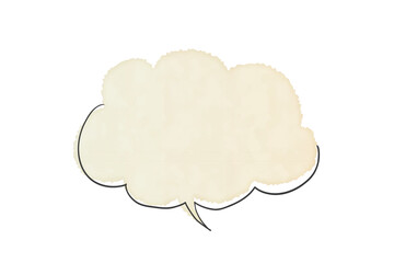 くすみカラーのシンプルな水彩風の吹き出し