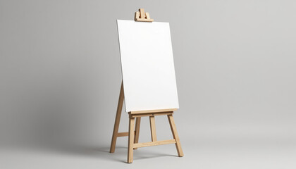 A4 paper mockup on an easel with blank space for artistic design concept