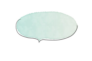 くすみカラーのシンプルな水彩風の吹き出し