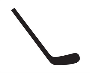 Hockey stick silhouette vector art on white background 