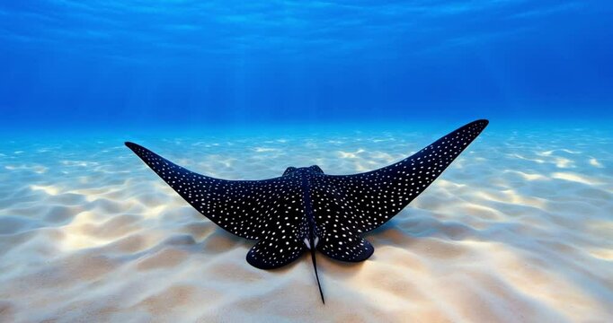 close-up of Stingray in the ocean. fish in the sea