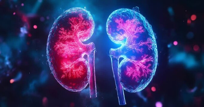 3D kidney illustration. human kidney