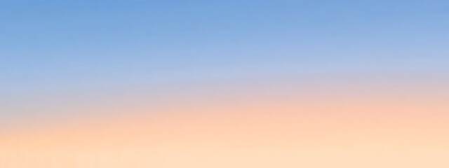 Soft blue, peach sky gradient.