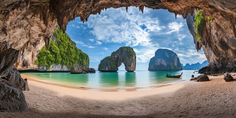 Fototapeta premium Cave_exploration__Adventure