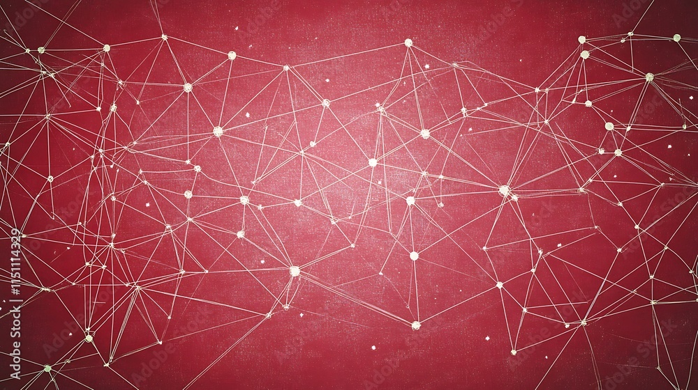 Poster red network nodes.
