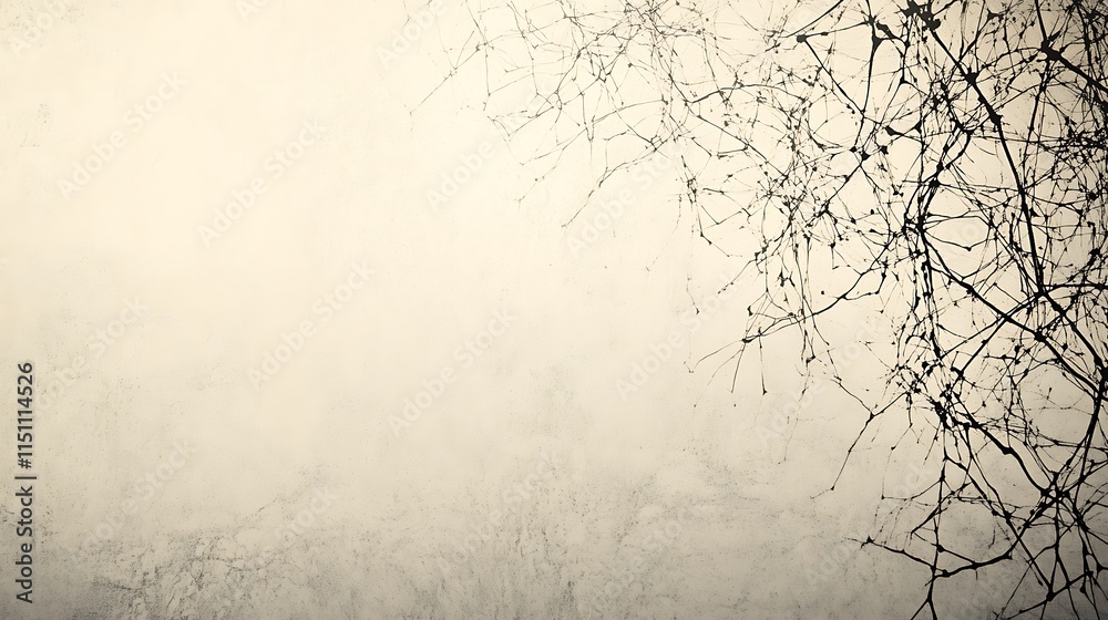 Aufkleber sparse branches, neutral background.