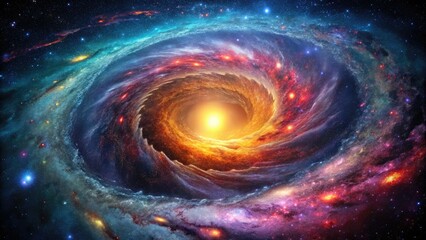 Spiral Galaxy Black Hole Portrait Photography, Space, Cosmos