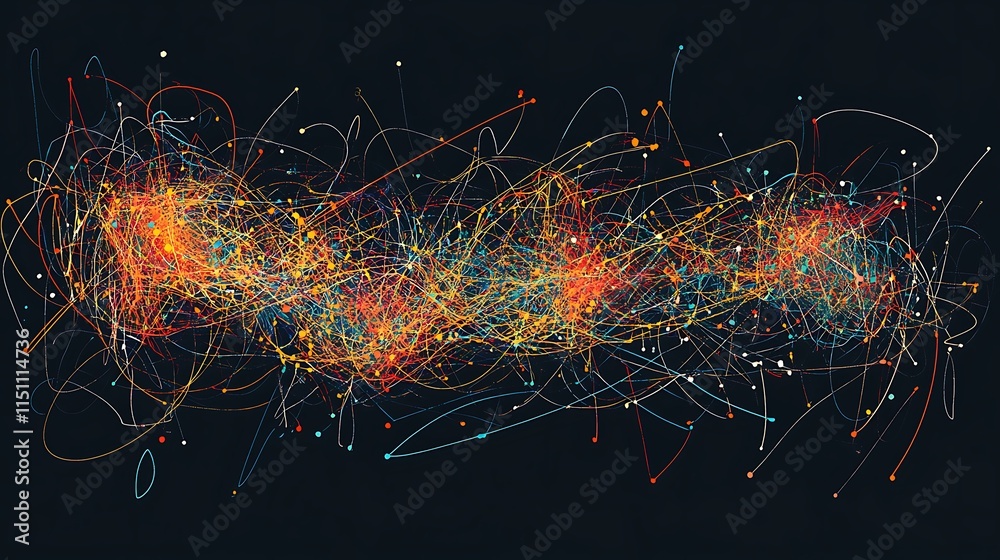 Poster abstract colorful lines.