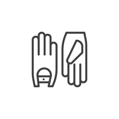 Driver Gloves line icon