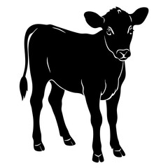 Calf Silhouette vector illustration