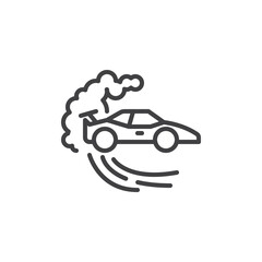Car Drift line icon © alekseyvanin