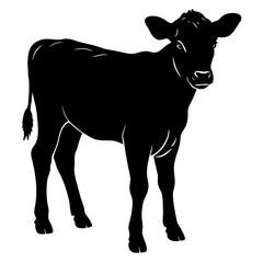 Calf Silhouette vector illustration