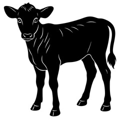 Calf Silhouette vector illustration