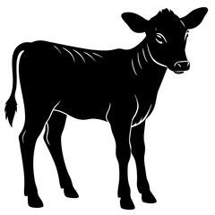 Calf Silhouette vector illustration