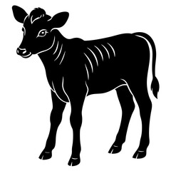 Calf Silhouette vector illustration