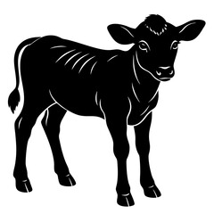 Calf Silhouette vector illustration