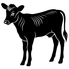 Calf Silhouette vector illustration