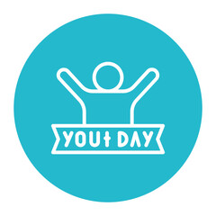 Celebration icon vector image. Can be used for Youth Day.