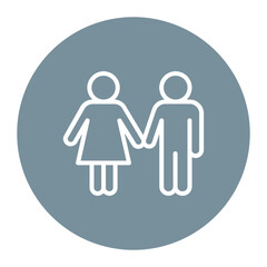 Young People icon vector image. Can be used for Youth Day.