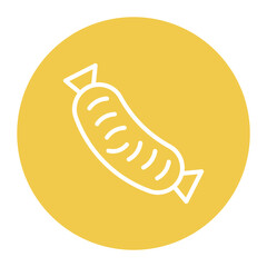 Sausage icon vector image. Can be used for Butcher.