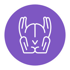 Turkey icon vector image. Can be used for Butcher.