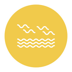 Monsoon Waves icon vector image. Can be used for Monsoon.