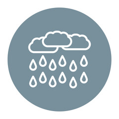 Rain icon vector image. Can be used for Monsoon.