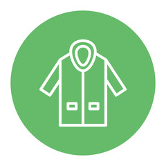 Raincoat icon vector image. Can be used for Monsoon.