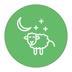 Counting Sheep icon vector image. Can be used for Time to Sleep.