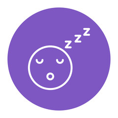 Sleepy Emoji icon vector image. Can be used for Time to Sleep.