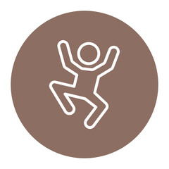 Fototapeta premium Dancing icon vector image. Can be used for Recreations.