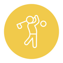 Fototapeta premium Golfing icon vector image. Can be used for Recreations.