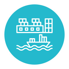 Harbor Storage icon vector image. Can be used for Harbour.