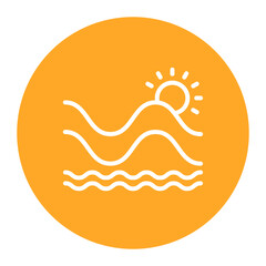 Tide Chart icon vector image. Can be used for Harbour.