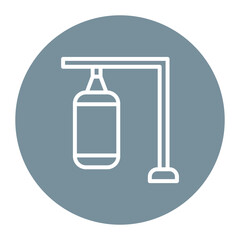 Boxing Bag Stand icon vector image. Can be used for Boxing.