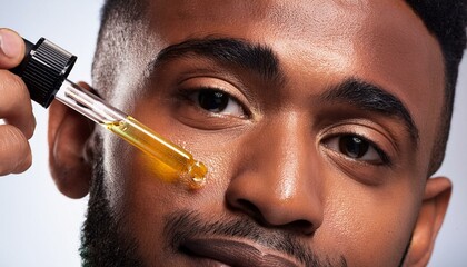 A Close-Up of Vitamin C Serum Being Applied to the Face