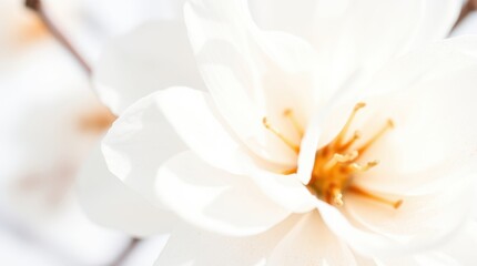 Obraz premium Close-up of white flowers with a soft focus effect. Perfect for nature, beauty, and romantic themes.