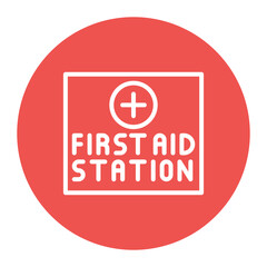 First Aid Station icon vector image. Can be used for Music Festival.