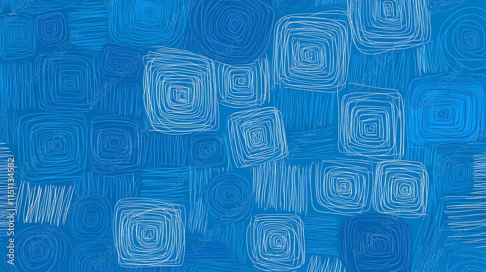 Poster blue abstract seamless pattern background.