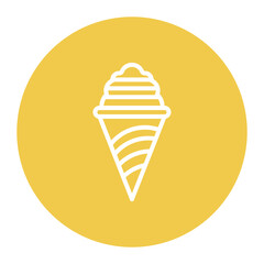 Rainbow Sherbet icon vector image. Can be used for Icecream Shop.