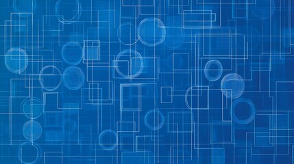 Obraz premium Abstract blue geometric shapes background.