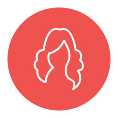 Big Hair icon vector image. Can be used for Eighties.