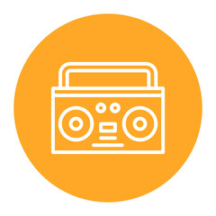 Boombox icon vector image. Can be used for Eighties.