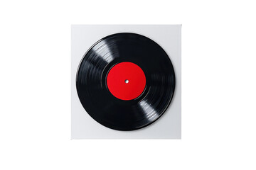 Obraz premium Vintage Vinyl Record with Red Center Label