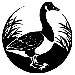 Canada Goose Silhouette vector illustration